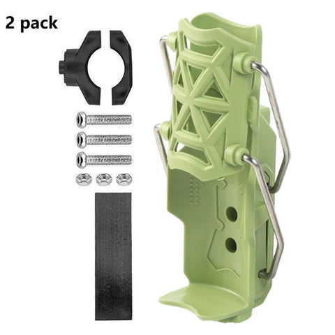2 pack Green Universal Motorcycle Bike Cup Holder - Self-Adaptive Rotating Water Bottle Cage, No-Drill Handlebar Mount for Scooter E-Bike, Shockproof Secure Grip,Maximum fits water cups up to 85mm In Australia - Darrahopens