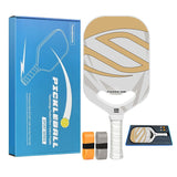 Yellow T700 Carbon Fiber Pickleball Paddle - 16mm Thick - Power Air Aerodynamic Design, PP Honeycomb Core, Ergonomic Grip, USAPA Approved Standard for Competitive Play In Australia - Darrahopens