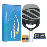 Grey T700 Carbon Fiber Pickleball Paddle - 16mm Thick - Power Air Aerodynamic Design, PP Honeycomb Core, Ergonomic Grip, USAPA Approved Standard for Competitive Play In Australia - Darrahopens
