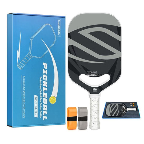 Grey T700 Carbon Fiber Pickleball Paddle - 16mm Thick - Power Air Aerodynamic Design, PP Honeycomb Core, Ergonomic Grip, USAPA Approved Standard for Competitive Play In Australia - Darrahopens