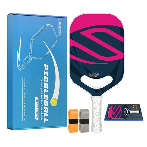 Pink T700 Carbon Fiber Pickleball Paddle - 16mm Thick - Power Air Aerodynamic Design, PP Honeycomb Core, Ergonomic Grip, USAPA Approved Standard for Competitive Play In Australia - Darrahopens