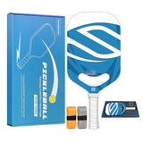 Blue T700 Carbon Fiber Pickleball Paddle - 16mm Thick - Power Air Aerodynamic Design, PP Honeycomb Core, Ergonomic Grip, USAPA Approved Standard for Competitive Play In Australia - Darrahopens