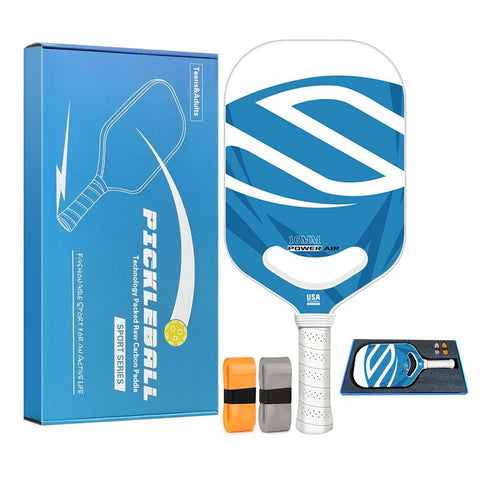 Blue T700 Carbon Fiber Pickleball Paddle - 16mm Thick - Power Air Aerodynamic Design, PP Honeycomb Core, Ergonomic Grip, USAPA Approved Standard for Competitive Play In Australia - Darrahopens