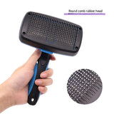 3 Pack Green 17*10cm Self-Cleaning Pet Slicker Brush with 60 Degree Curved Pins - One-Click Hair Removal, Non-Slip Handle, Gentle Grooming Tool for Cats and Dogs
