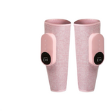 Pink （1 pair）Wireless Air Compression Leg Calf Massager with Heat - Rechargeable Kneading Relaxation Wrap for Sore Muscles, Travel, Home and Office Use, Portable Design with Multiple Modes