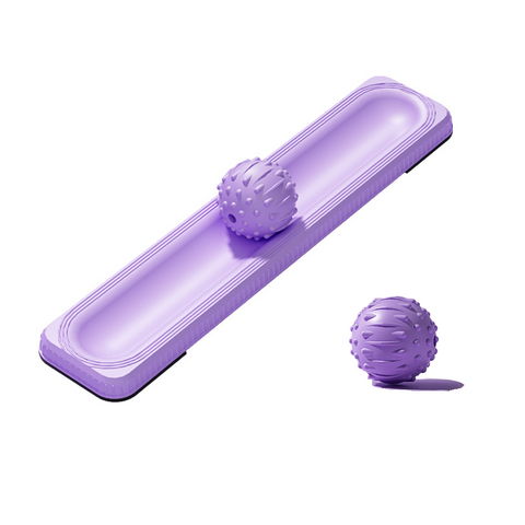 Purple Fascia Ball Foot Massager- 2 myofascial release balls and 1 non-slip base, Washable PP Design for Plantar Fasciitis Relief, Yoga, Gym Recovery and Daily Foot Care