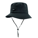 Black Outdoor UPF Sun Protection Bucket Hat - Lightweight Quick-Dry Polyester Hiking Cap with Adjustable Chin Strap, 5.5cm Brim, Breathable Travel Hat for Camping and Fishing In Australia - Darrahopens