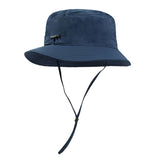 Navy blue Outdoor UPF Sun Protection Bucket Hat - Lightweight Quick-Dry Polyester Hiking Cap with Adjustable Chin Strap, 5.5cm Brim, Breathable Travel Hat for Camping and Fishing In Australia - Darrahopens