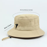 Grey Outdoor UPF Sun Protection Bucket Hat - Lightweight Quick-Dry Polyester Hiking Cap with Adjustable Chin Strap, 5.5cm Brim, Breathable Travel Hat for Camping and Fishing