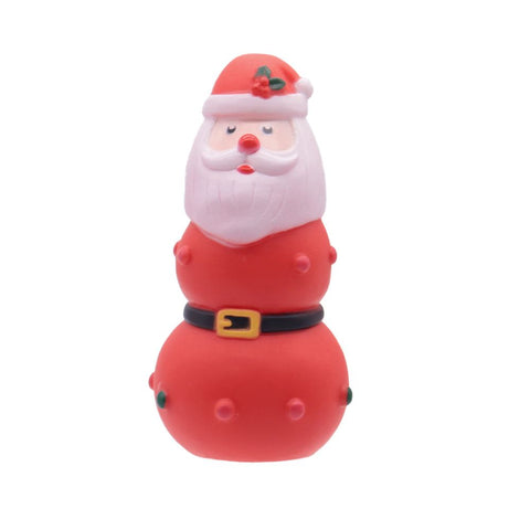 Dog Christmas Squeaky Toys（Santa） – Festive Designs ,Durable, bite-resistant, interactive vinyl squeaky toys—perfect as holiday stocking stuffers for dogs