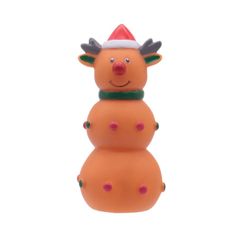 Dog Christmas Squeaky Toys（Reindeer） – Festive Designs ,Durable, bite-resistant, interactive vinyl squeaky toys—perfect as holiday stocking stuffers for dogs In Australia - Darrahopens
