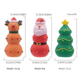 Dog Christmas Squeaky Toys（Santa and Reindeer and Christmas Tree）– Festive Designs ,Durable, bite-resistant, interactive vinyl squeaky toys—perfect as holiday stocking stuffers for dogs
