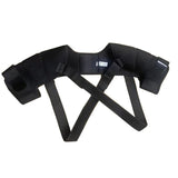 Black Medium size Double Shoulder Support Brace - Adjustable Posture Corrector with Breathable Mesh, Compression Therapy for Gym, Running, and Daily Activities In Australia - Darrahopens