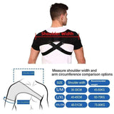Black Medium size Double Shoulder Support Brace - Adjustable Posture Corrector with Breathable Mesh, Compression Therapy for Gym, Running, and Daily Activities In Australia - Darrahopens