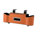 Orange（1 pack）Multifunctional Car Seat Back Organizer - Nappa Leather Tissue Box Holder with Cup Holders and Hooks, Adjustable Rear Storage Rack for Road Trips In Australia - Darrahopens