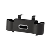 Black（1 pack） Multifunctional Car Seat Back Organizer - Nappa Leather Tissue Box Holder with Cup Holders and Hooks, Adjustable Rear Storage Rack for Road Trips