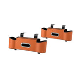 Orange（1 pair）Multifunctional Car Seat Back Organizer - Nappa Leather Tissue Box Holder with Cup Holders and Hooks, Adjustable Rear Storage Rack for Road Trips In Australia - Darrahopens