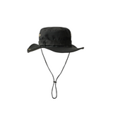 Black Unisex Foldable Outdoor Sun Hat - Polyester Wide Brim Bucket Hat with Adjustable Chin Strap, Breathable Design, Travel Friendly, Hiking Camping Beach In Australia - Darrahopens