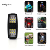 Black Outdoor Sun Protection and Safety Light Bundle - Foldable Polyester Bucket Hat with Wide Brim and Adjustable Chin Strap plus Rechargeable Mini Clip LED Safety Light for Hiking Camping Night Running