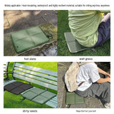 2 Pack Black Portable Foldable Outdoor Seat Cushion - Waterproof Oxford Cloth with Pearl Cotton Core, Lightweight 88g Design, Carabiner Clip for Hiking Camping Picnic Travel In Australia - Darrahopens