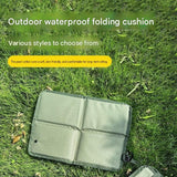 2 Pack Green Portable Foldable Outdoor Seat Cushion - Waterproof Oxford Cloth with Pearl Cotton Core, Lightweight 88g Design, Carabiner Clip for Hiking Camping Picnic Travel