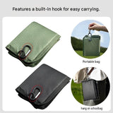 2 Pack Green Portable Foldable Outdoor Seat Cushion - Waterproof Oxford Cloth with Pearl Cotton Core, Lightweight 88g Design, Carabiner Clip for Hiking Camping Picnic Travel