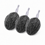 3 Pack Stainless Steel Scouring Pad with Hanging Loop - Heavy Duty Kitchen Scrubber for Pots Pans Sinks, Rust Resistant Spiral Woven Design, 30g Durable Cleaning Ball In Australia - Darrahopens