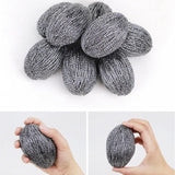 3 Pack Stainless Steel Scouring Pad with Hanging Loop - Heavy Duty Kitchen Scrubber for Pots Pans Sinks, Rust Resistant Spiral Woven Design, 30g Durable Cleaning Ball
