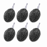 6 Pack Stainless Steel Scouring Pad with Hanging Loop - Heavy Duty Kitchen Scrubber for Pots Pans Sinks, Rust Resistant Spiral Woven Design, 30g Durable Cleaning Ball In Australia - Darrahopens