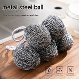6 Pack Stainless Steel Scouring Pad with Hanging Loop - Heavy Duty Kitchen Scrubber for Pots Pans Sinks, Rust Resistant Spiral Woven Design, 30g Durable Cleaning Ball In Australia - Darrahopens