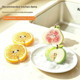 10 pack Cute Apple-shaped Wood Pulp Sponge - Compressed Kitchen Dishwashing Scrubber, Fast Foaming, Oil Resistant, Quick Drying, Eco Friendly Cellulose Cleaning Pad for Pots and Pans In Australia - Darrahopens