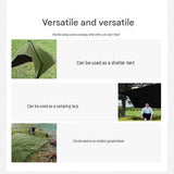 Darrahopens Outdoor Recreation > Camping > Camping Appliances 3x4m Green Multi-Purpose Outdoor Tarp - 19 Anchor Points Waterproof Rain Fly with Blackout Coating, Camping Shelter, Sun Canopy & Ground Mat for Hiking & Backpacking In Australia - Darrahopens