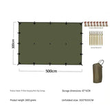 Darrahopens Outdoor Recreation > Camping > Camping Appliances 3x5m Green Multi-Purpose Outdoor Tarp - 19 Anchor Points Waterproof Rain Fly with Blackout Coating, Camping Shelter, Sun Canopy & Ground Mat for Hiking & Backpacking In Australia - Darrahopens
