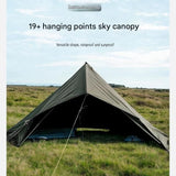 Darrahopens Outdoor Recreation > Camping > Camping Appliances 3x5m Green Multi-Purpose Outdoor Tarp - 19 Anchor Points Waterproof Rain Fly with Blackout Coating, Camping Shelter, Sun Canopy & Ground Mat for Hiking & Backpacking In Australia - Darrahopens