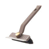 Brown Gap Cleaning Brush, 4 in 1 Rotating Scrub Tool with 360 Degree Swivel Head, Scraper and Hair Tweezers for Tile Grout, Kitchen, Bathroom