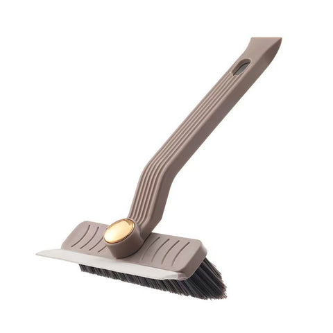 Brown Gap Cleaning Brush, 4 in 1 Rotating Scrub Tool with 360 Degree Swivel Head, Scraper and Hair Tweezers for Tile Grout, Kitchen, Bathroom