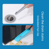 Brown Gap Cleaning Brush, 4 in 1 Rotating Scrub Tool with 360 Degree Swivel Head, Scraper and Hair Tweezers for Tile Grout, Kitchen, Bathroom