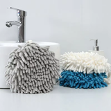 3 Pack Hanging Hand Drying Ball (Blue+White+Gray), Chenille Towel with Sponge Core for Kitchen and Bathroom In Australia - Darrahopens