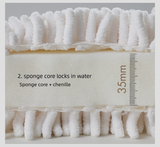 3 Pack Hanging Hand Drying Ball (Blue+White+Gray), Chenille Towel with Sponge Core for Kitchen and Bathroom
