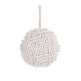 3 Pack Hanging Hand Drying Ball (Blue+White+Gray), Chenille Towel with Sponge Core for Kitchen and Bathroom