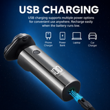 Electric Rotary Shaver for Men - Basic Set, USB Rechargeable Digital Display Beard Shaver with Protective Cover, Charging Cable and Cleaning Brush In Australia - Darrahopens