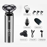 Electric Rotary Shaver for Men - Upgraded Grooming Set, USB Rechargeable Digital Display Shaver with Trimmer, Nose Hair Attachment, Guide Combs and Accessories In Australia - Darrahopens