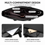 Brown Men's PU Leather Briefcase - Waterproof Laptop Messenger Bag with Adjustable Strap - Large Capacity Business Office Bag for Work and Travel In Australia - Darrahopens