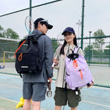 Khaki Sports Drawstring Backpack - Large Capacity Badminton, Yoga Mat and Gym Bag with Racket Holder for Fitness, Outdoor Training, Travel and Daily Use In Australia - Darrahopens