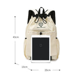 Khaki Sports Drawstring Backpack - Large Capacity Badminton, Yoga Mat and Gym Bag with Racket Holder for Fitness, Outdoor Training, Travel and Daily Use
