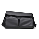 Black Expandable Travel Shoulder Bag - Large Capacity Gym and Duffel Bag with Wet and Dry Separation for Weekend Trips, Sports, Commuting and Short Travel