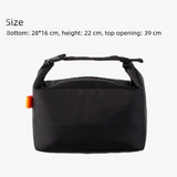 Red Foldable Insulated Lunch Bag - Waterproof Oxford Cloth Lunch Tote with Thickened Aluminium Foil Lining for Work, Office, Meal Prep and Daily Food Carry