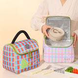 Pink Insulated Lunch Bag - Portable Lunch Tote with Thickened Aluminium Foil Lining for Office Workers, Students, School Meals and Daily Food Carry