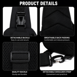 Blue Men's Sling Chest Bag - Lightweight Large Capacity Crossbody Shoulder Bag with Adjustable Strap for Commuting, Travel, Outdoor and Daily Casual Use