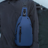 Gray Men's Sling Chest Bag - Lightweight Large Capacity Crossbody Shoulder Bag with Adjustable Strap for Commuting, Travel, Outdoor and Daily Casual Use